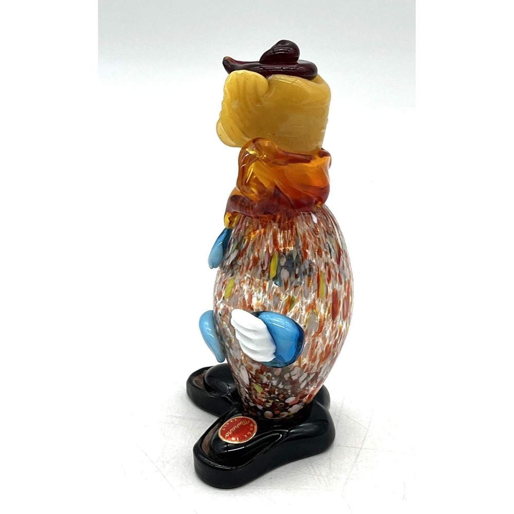 Murano Art Glass Clown Figurine Italy Hand Blown Multicolor Vintage Decor 6.5" - Picture 6 of 8